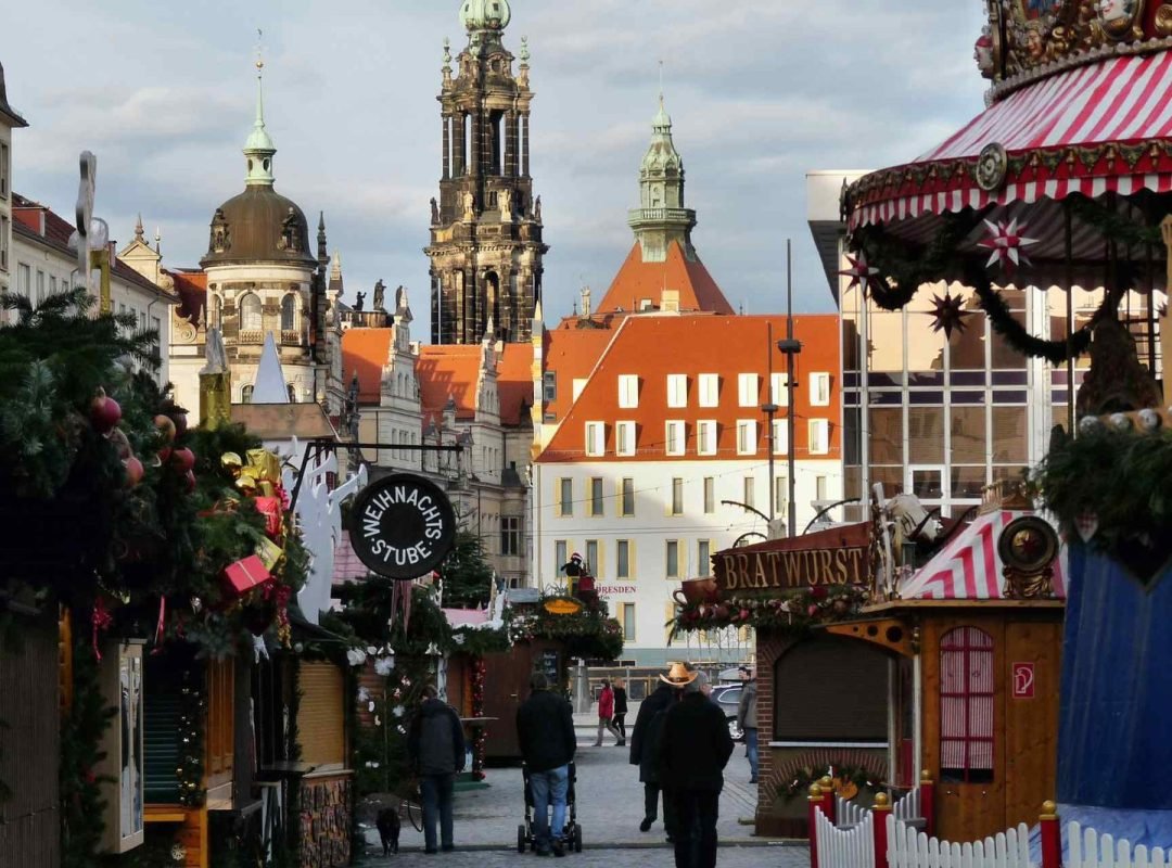 Striezelmarkt in Dresden Germany